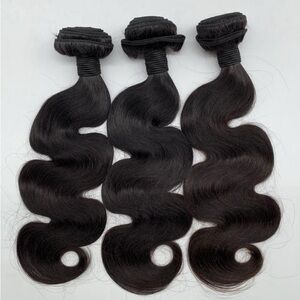 Brazilian Body Wave Bundle Deal Human Hair 100% Virgin Weft Extensions 10,12,14